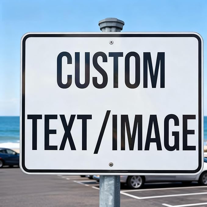 Custom Personalized Outdoor Metal Sign, 24x18 Inch Durable Rust-Free Aluminum with Reflective Option. Perfect for Garden, Business, Workplace, or Home Decor. Single/Double Sided.