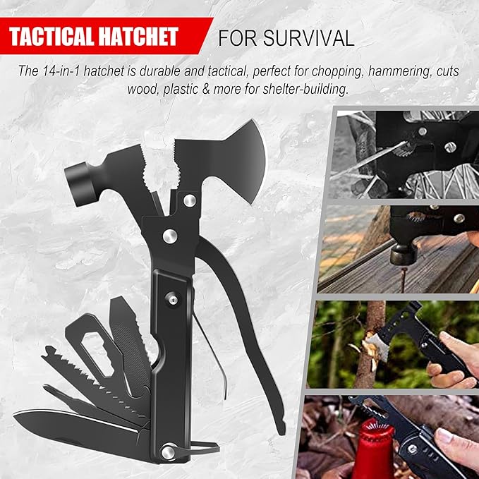 Gifts for Men Christmas 146Pcs Survival Kit First Aid Kit, Emergency Kit with Survival Tools, Medical Supplies for Camping, Travel, Outdoor Adventure