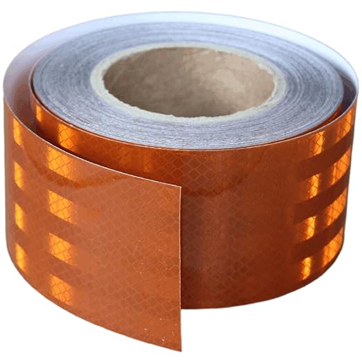 Brown Non Fading Reflective Tape Outdoor Waterproof 3 inch Wide for Truck, High Visibility Safety Adhesive Stickers (66 feet)