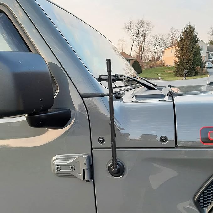 VOFONO Antenna for 2007-2025 Jeep Wrangler 4xe JK JL Unlimited Willys Gladiator JT Rubicon Sahara, Jeep Gladiator Accessories, 13 Inch Jeep Wrangler Antenna Replacement for AM FM Radio Reception