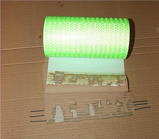 Green Reflective Tape Outdoor Waterproof 8 inch Wide, High Visibility Warning Industrial Marking Tape, Safety Stickers (68 feet)