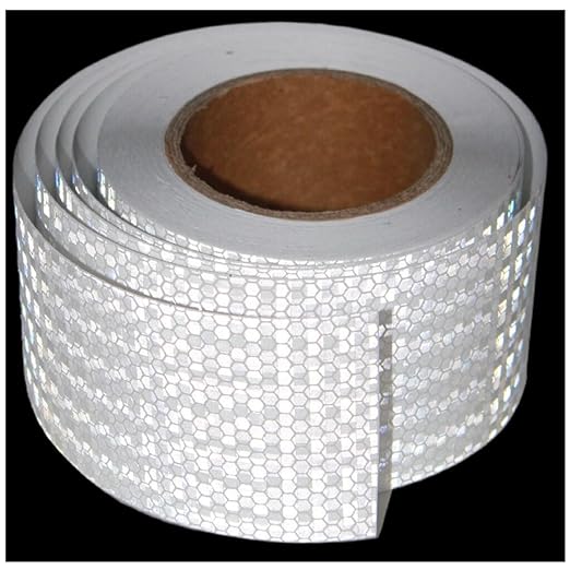 White Reflective Tape 3 inch Wide, Outdoor Waterproof High Visibility Strong Adhesive Reflector (66 feet)
