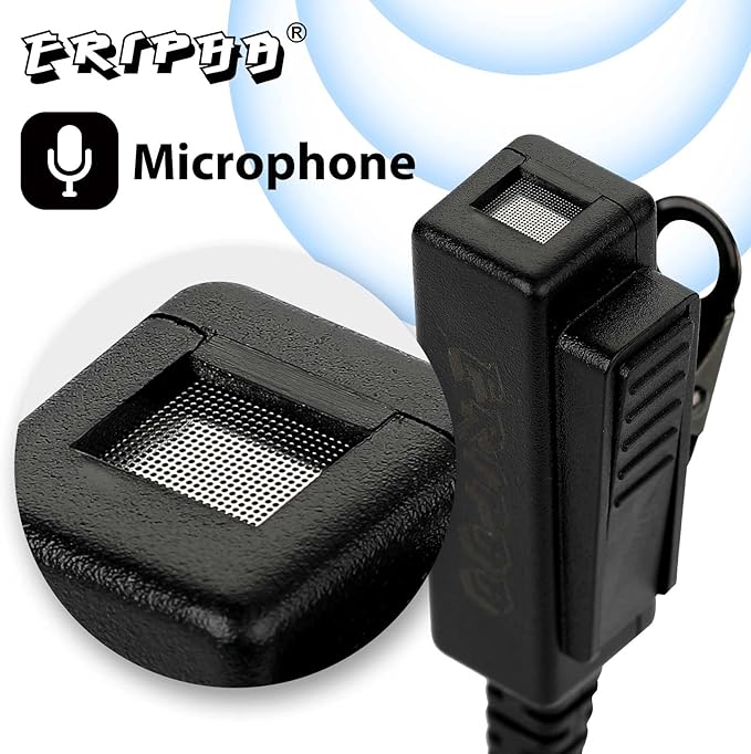 Two Way Radio Earpiece Compatible with Motorola XPR 3000 3000e 3300 3300e 3500 3500e Walkie Talkie Acoustic Tube Headset with Mic PTT
