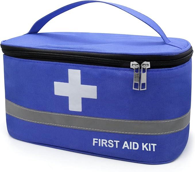 Faylapa Empty First Aid Bag for Home Outdoor Travel Car Camping Hiking, 10.2x5.5x5.5 inches Storage Bag Bag Portable Pouch