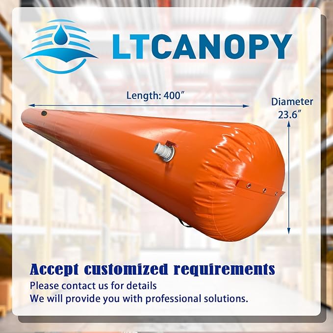 PVC Water Filled Flood Control Barrier Anti Flood Hose Flood Barrier Tube，Instead of Sandbags(400"x23.6")
