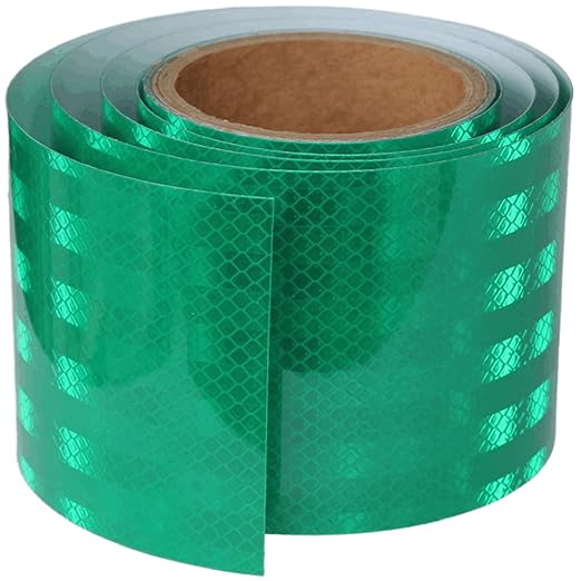 Non Fading Reflective Tape Green 4 inch Wide, Outdoor Waterproof High Visibility Safety Warning Reflector Sticker Strips (11 feet)