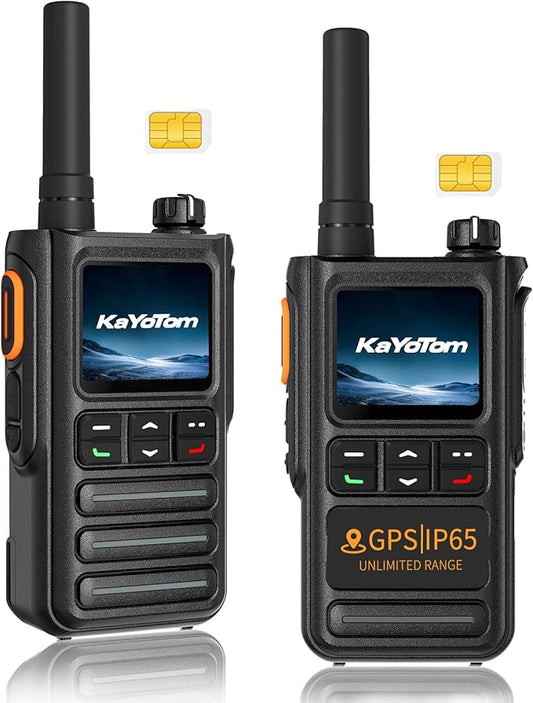Lifetime Free Rapid GPS Unlimited Range Global Walkie Talkies – Long Range Two Way Radio, IP65 Waterproof, AI Noise Cancellation for Nationwide Outdoor, Logistics, Road Trips & Family (2-Pack)
