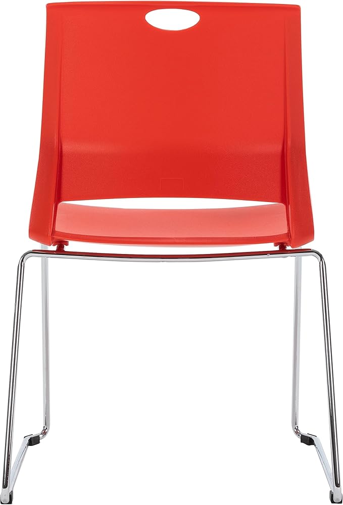 Sidanli Red Stacking Chairs-Set of 4