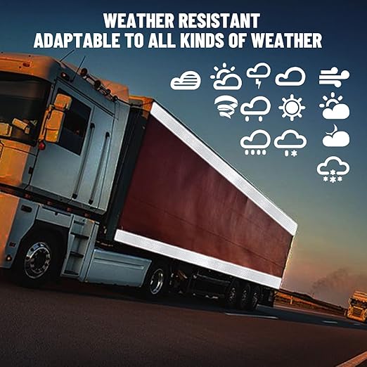 Reflective Tape, 2 Inch x 30 Feet - High Intensity - White Reflective Safety Tape Waterproof Conspicuity for Trailer Reflector Trucks Bikes Baby Strollers Helmets