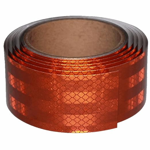 Brown Non Fading Reflective Tape Outdoor Waterproof 2 inch Wide for Truck, High Visibility Safety Adhesive Stickers (10 feet)