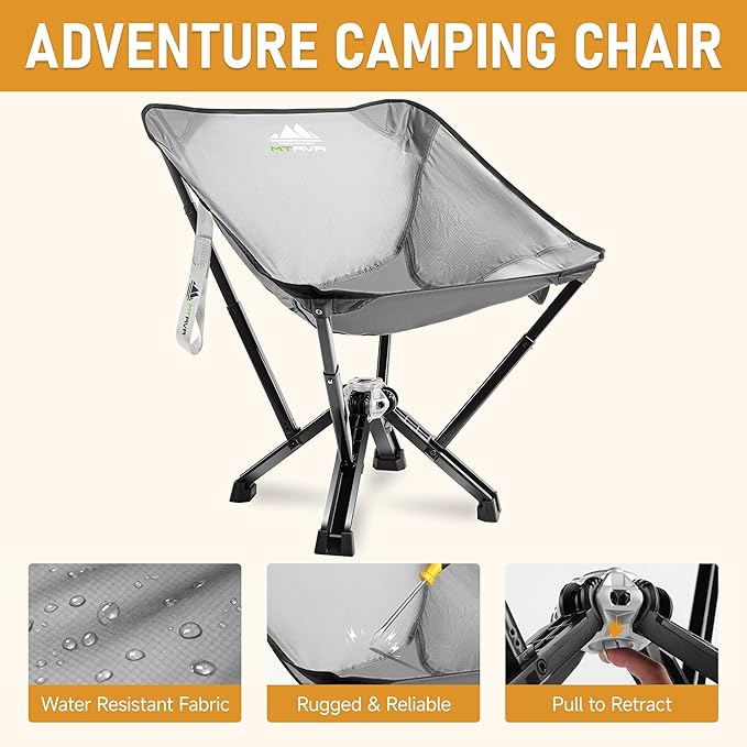 Camping Chair for Outdoor Use — Stable Folding Design, Reliable Support, Anti-Slip Feet, Portable Chair for Camping, Fishing & Beach