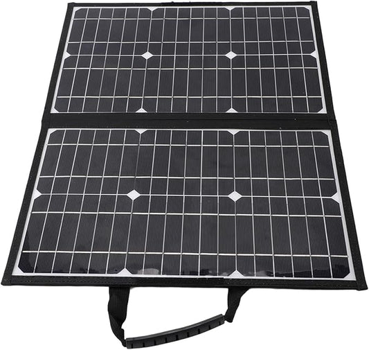 WALFRONT Foldable Solar Panel, Monocrystalline Solar Panel, 60W Portable Charger with Dual USB Ports, Ideal for Camping, Travel and Emergency Power Supply