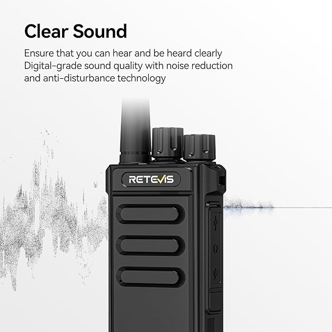 Retevis MateTalk P4 Digital Walkie Talkies with Earpice, Dual Mode, Compatible with Motorola Radio,Long Range Waterproof 2 Way Radio for Adults, Rechargeable, Type-C, VOX, DMR Radio for Hotel(2 Pack)
