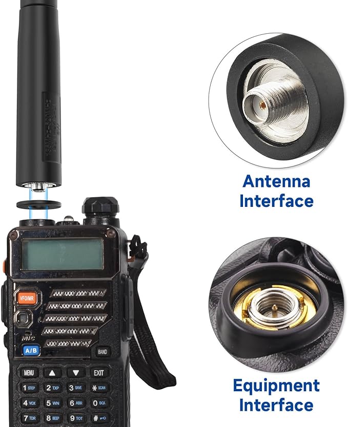 Bingfu Dual Band VHF UHF 136-520MHz 42.9 inch Foldable Camouflage CS Tactical SMA Female Ham Radio Antenna for BaoFeng UV-5R UV-82 BF-F8HP Wouxun HYT Handheld Two Way Radio Walkie Talkie