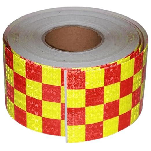 Industrial Reflective Tape 4 inch Wide for Truck, Outdoor Waterproof High Visibility Safety Warning Adhesive Strips (166 feet)