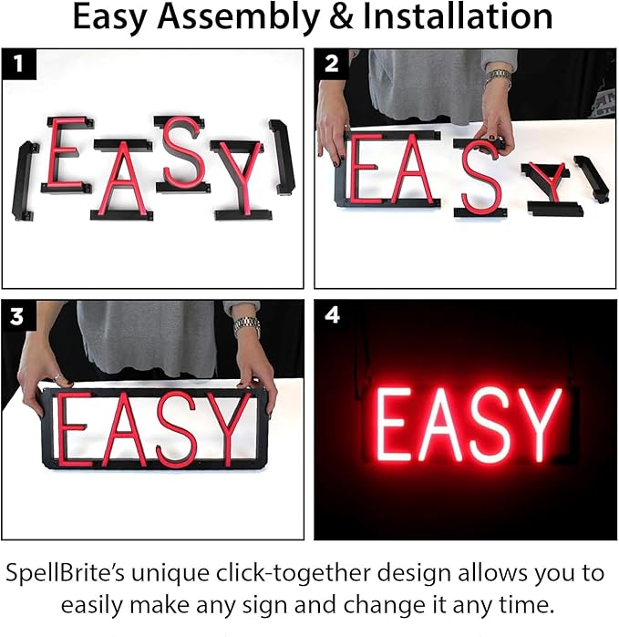 SpellBrite KITCHEN Sign | Directional Sign with Neon Look, White LED Light Source | 25.1" x 6.3"