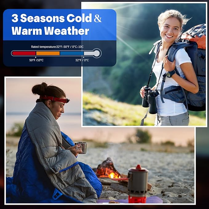 Macarrie 6 Pack Bulk Sleeping Bags for Homeless Donation, 0 Degree Waterproof Sleeping Bags with Compression Sack for Adults Winter Cold Weather Care Camping Hiking Emergency