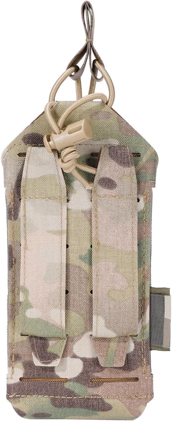 EXCELLENT ELITE SPANKER Tactical Universal Radio Holster Holder Molle Radio Pouch Adjustable for Duty Belt,Vest for Two Ways Walkie Talkie