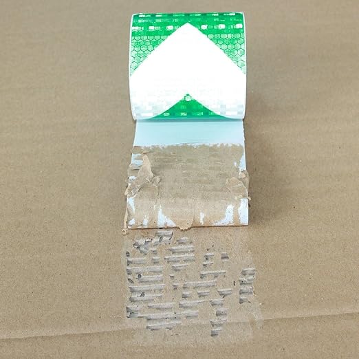 Green and White Reflective Tape Outdoor Waterproof 3 inch X 10 feet, High Visibility Conspicuity Safety Industrial Marking Tape