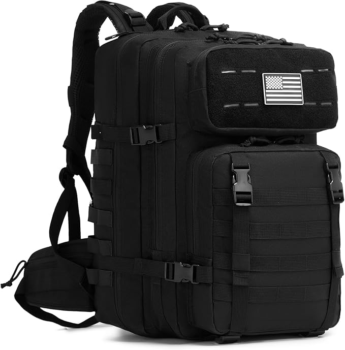 Tactical Backpack for Men, Water Resistant 40L Military Backpack, for Hiking, Camping, Gym with Molle System