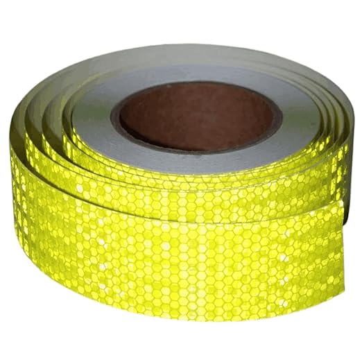 Industrial Reflective Tape Fluorescent Yellow 2 in for Bikes, Outdoor Waterproof High Visibility Safety Adhesive Stickers Strips (66 feet)