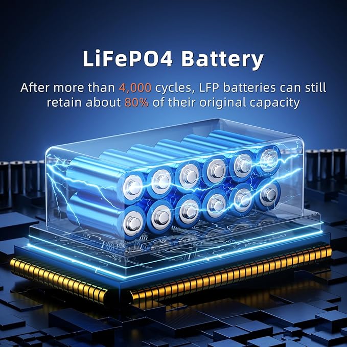 IEE 7680Wh Solar Generator SP5000 with 2x400W Solar Panel, 120/240V Power Station 5000W(Peak 9000W) AC Output, Expandable Capacity, Portable LFP Battery Generator for Home Use, Power Outages, RVs