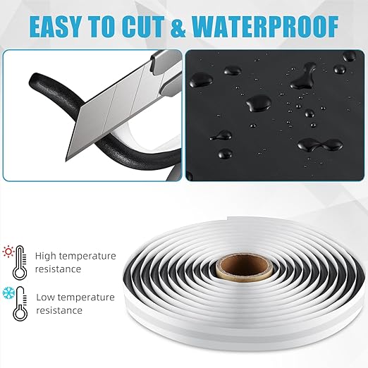 Butyl Sealant Tape, 13Ft Butyl Rubber Sealant Headlight Glue Sealant Rope for Automotive (Car, RV, Marine) for Installing Car Part, Windows, Doors and Windshield etc. 2 Pack