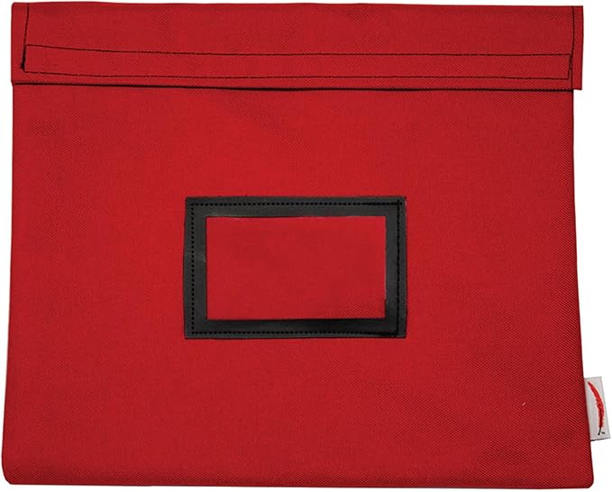 Fire Resistant Document Bag, 14" x 11", Water Repellent, Safe Storage Pouch, Money Bag, Fire and Water Resistant Document Holder (Red)