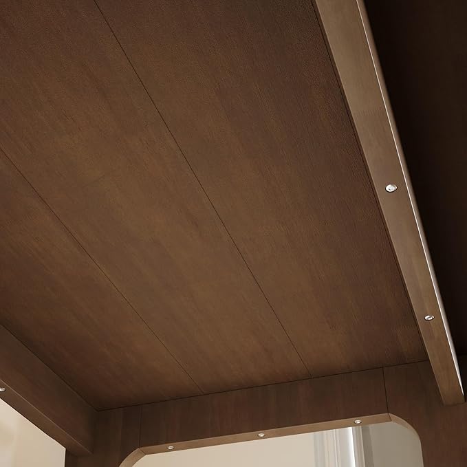 MOUMON Writing Desk, 51.2” Small Computer Desk for Home Office, Wood Study Table Craft Desks for Living Room Bedroom, Round Edge, Brown, 27.6”D x 51.2”W x 28.7”H