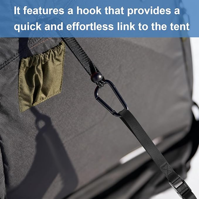 Heavy-Duty Ice Shelter Tie Down Kit with Ice Anchors and Adjustable Cam Straps – Tent Tie Down Kit for Ice Fishing Shelters, Pop Up Tents, Wind Anchoring, Outdoor Camping