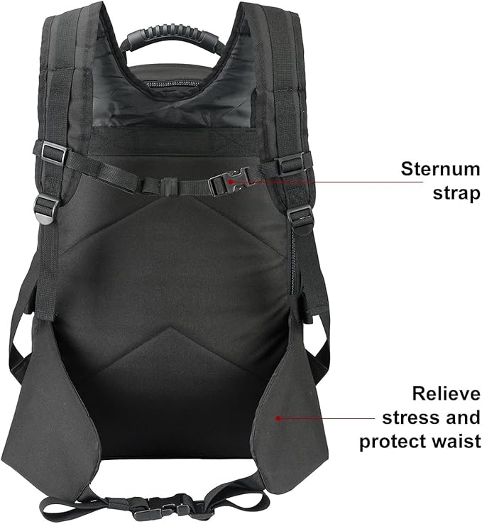 HYKING Large Tactical Expandable Backpack 39L-64L Military Bug Out Bag With Waist Strap
