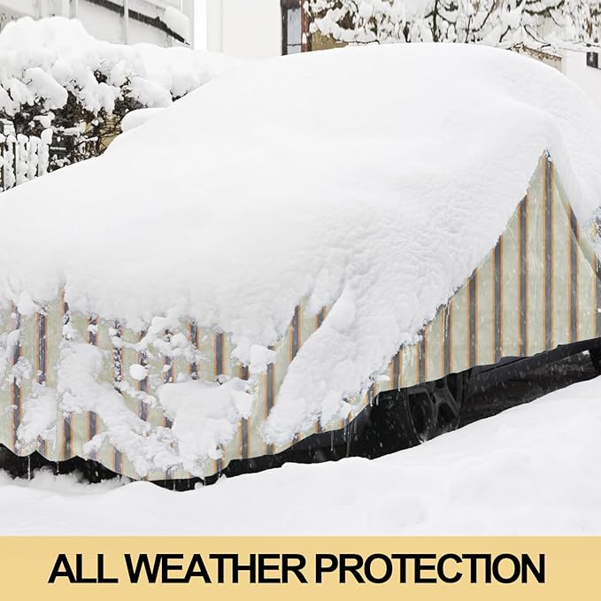 Tarp Heay Duty Waterproof 6x6ft,Stripe Tarp Cover Plastic Poly Tarpaulin for Outdoor Cover,Emergency Rain,Roof, Pool, Boat,Camping - Multipurpose with 20Mil Thickness