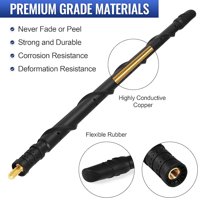 VOFONO 13 Inch Antenna Cpmpatible with Ford Bronco 2021-2024, Bronco Rubber Short Antenna Replacement Ford Bronco Accessories, Not for 2025 Bronco