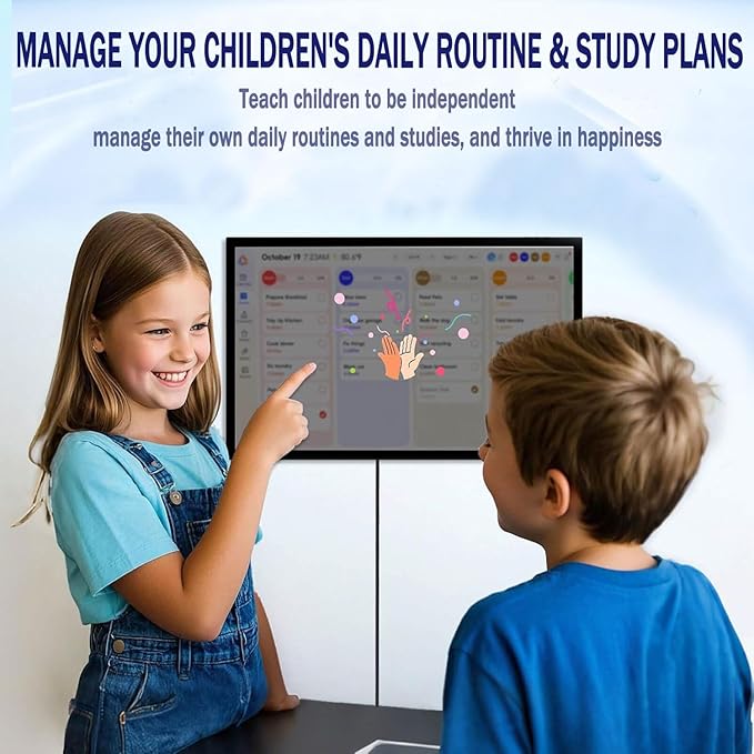 Upgraded Smart Digital Calendar Chore Chart with Digital Picture Frame feature, 15.6" HD Touchscreen Wall Calendar, No Subscription Required, Great for Organizing Your 2026 Calendar