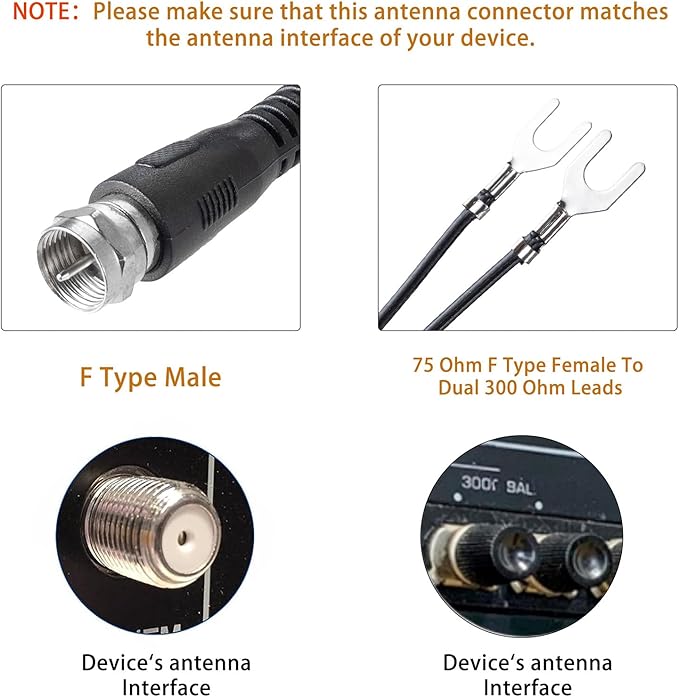 75 Ohm 300 Ohm Magnetic Base FM Radio Telecopic Antenna with 10ft Coaxial Cable for Stereo Receiver Digital HD Radios and Home Theater System