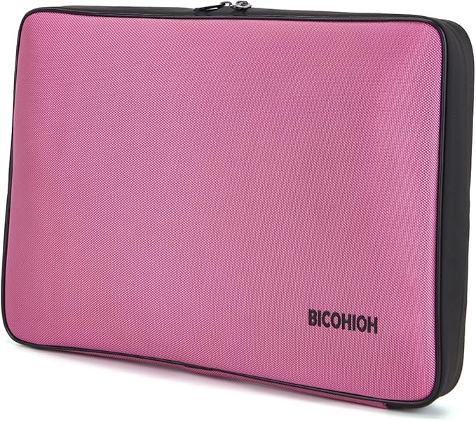Portable Document Bag, Important Document Organizer, Storage Pouch File Folder for Important Papers, Emergency Binder, Birth Certificates, Social Security Cards, Passports, Photos (Pink)