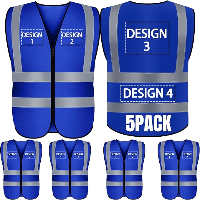 BeautyWill Custom Logo Safety Vest S,M,L,XL,2XL,3XL,4XL Personalized Safety Vest High Visibility Apparel