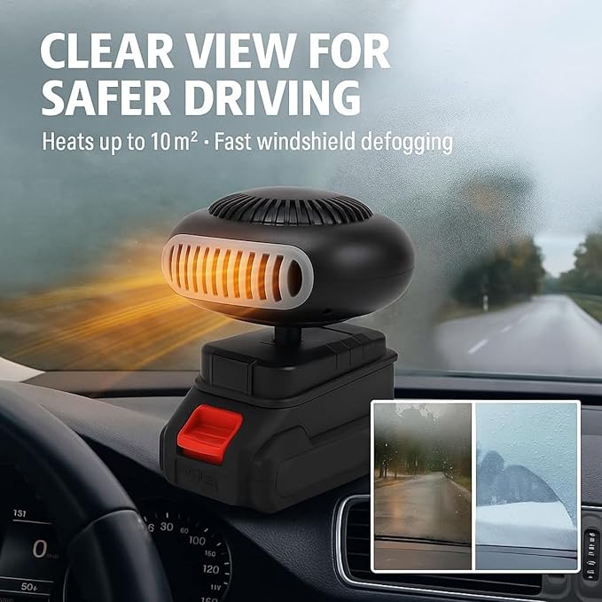 Portable Battery Operated Heater, Batteries Powered Heaters, With Anti Tilt Design, Quiet Long Heating, Battery Operated Heater For Indoors/Car/Camping, with Anti Tilt Design (5-cell battery*1)