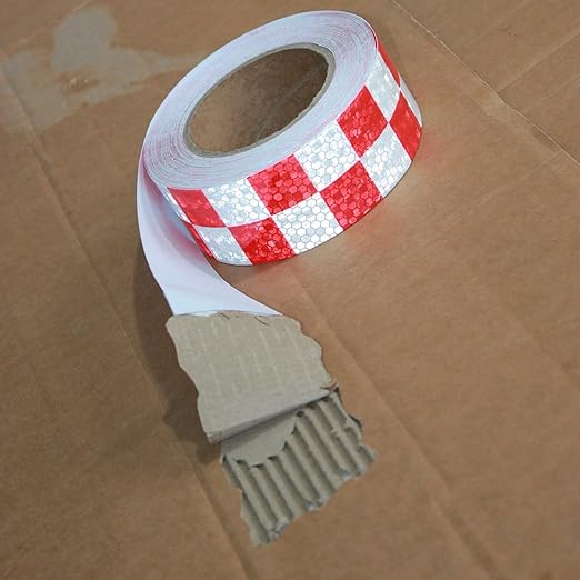 Reflective Tape Red White 2 Inch x 168 Feet, Outdoor Waterproof Warning Reflector, Night Safety Stickers for Car Bicycles