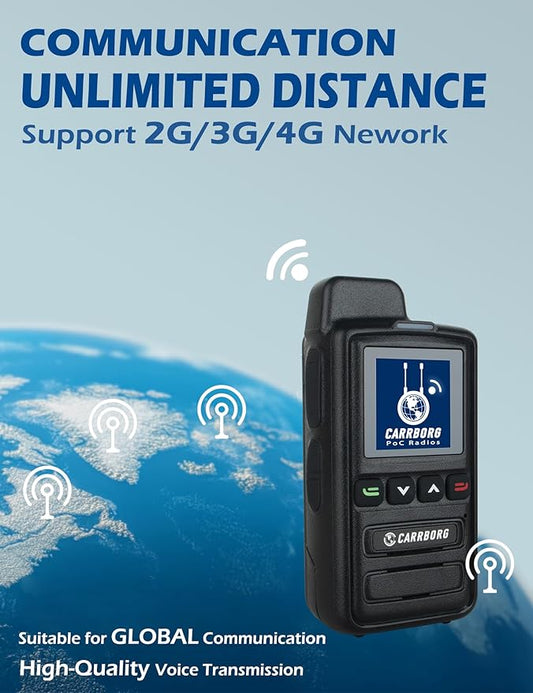 X13 Nationwide Lifetime Free LTE Walkie Talkies Unlimited Range 4G Two Way Radios Long Range Global POC with SIM Cards（2 Pack）