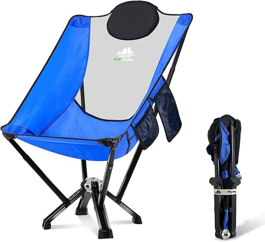High-Back Camping & Indoor Chair — Full Back Support for Long Sitting, Stable Aluminum Frame, Anti-Slip Feet, Folding Chair for Home, RV & Outdoor Use