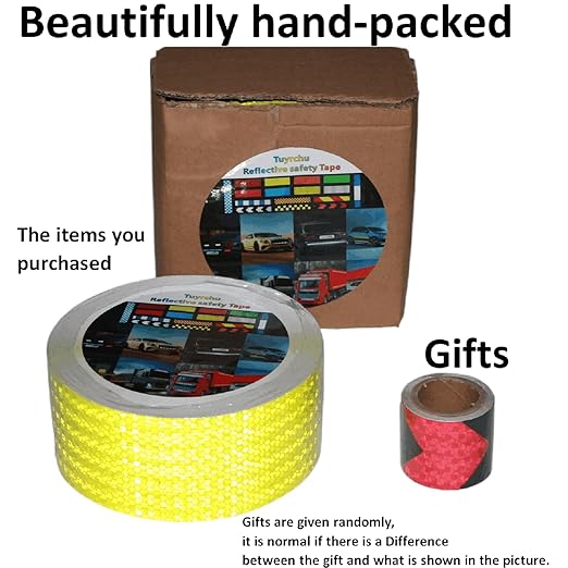 Fluorescent Yellow Reflective Tape Outdoor Waterproof 3 inch, High Visibility Hazard Conspicuity Safety Industrial Marking Tape (166 feet)