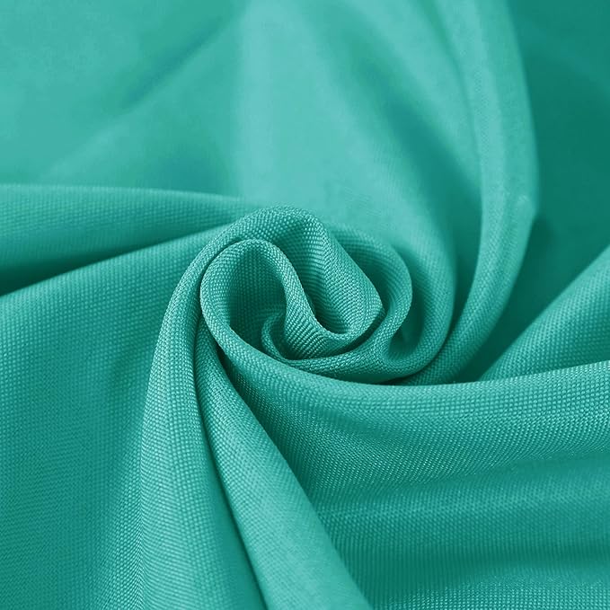 Fokitut 2 Pack Waterproof Rectangle Tablecloth, 60x102 Inch, Stain Resistant and Wrinkle Polyester Table Cloth, Fabric Table Cover for Kitchen Dining, Wedding, Party, Holiday Dinner-Turquoise