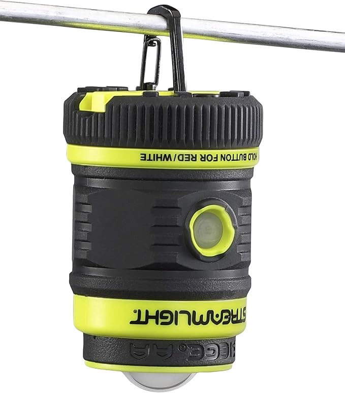 Streamlight 44943 Siege AA 200-Lumen Lantern with White & Red LEDs and Magnetic Base for Camping & Emergencies, Yellow