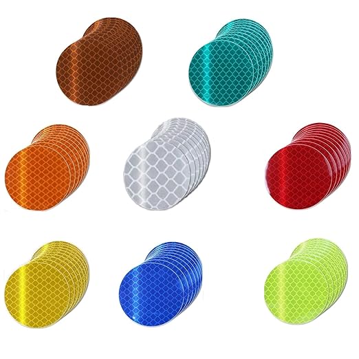 Reflective Stickers 2-inch Diameter Round Reflector, Outdoor Waterproof High Visibility Warning Adhesive Tape (80 Pcs)