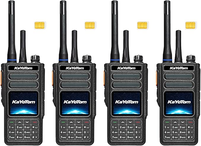 (Lifetime Free) Rapid Dual-Mode GPS Global Unlimited Range Walkie Talkies Long Range Two Way Radio with 4G LTE PoC & UHF PTT, Encrypted Calls, IP68 Waterproof for Outdoor, Logistics & Emergency