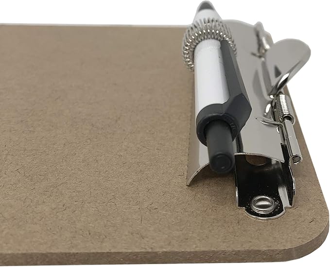 Trade Quest Mini Clipboard 5'' x 7'' Pen Holder Clip (Pen Included) (Pack of 12)