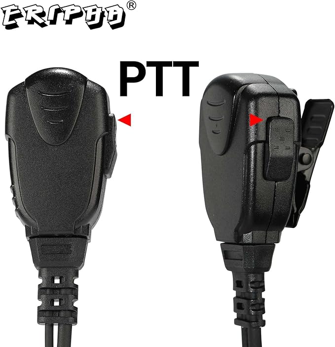 2 Pin Walkie Talkie Earpiece with PTT Mic and Air Acoustic Tube Compatible with Motorola BPR40 CLS 1110 1410 VL50 RDM2070D DLR1020 DLR1060 Two Way Radios Surveillance Headset (10 Pack)