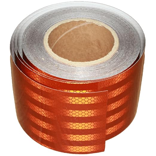 Brown Non Fading Reflective Tape Outdoor Waterproof 4 inch Wide for Truck, High Visibility Safety Adhesive Stickers (66 feet)