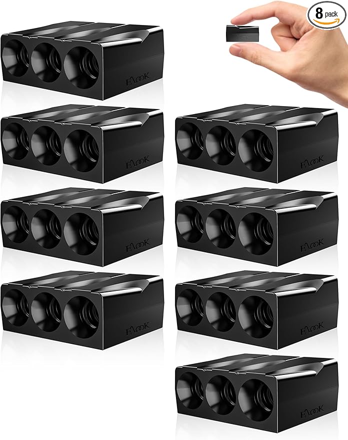 Elook Upgraded Deer Whistles for Car, Deer Horn for Car, Save Deer Whistle for Vehicles, Trunks, Motorcycle, Three-Horn, 8 Pack (Patented Product) Automotive Safety Kits